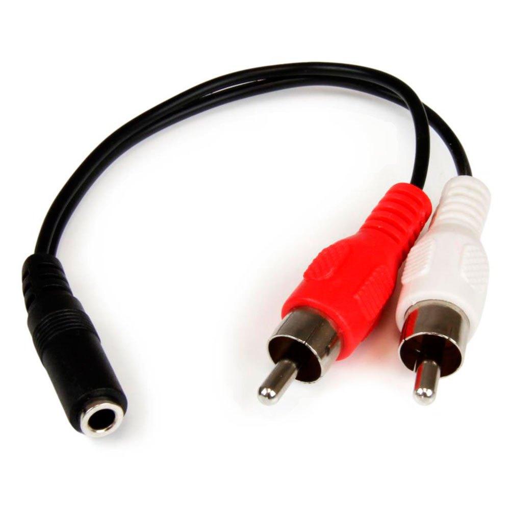 Audio and Video | Stereo (M) to 2x RCA (F) Cable 15 cm 3.5 mm Black Audio & Video Audio & Video