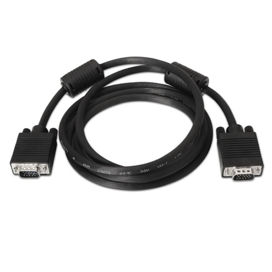 Audio and Video | SVGA HDB15 Male Ferrita Cable 1.8 m Black Audio & Video Audio & Video