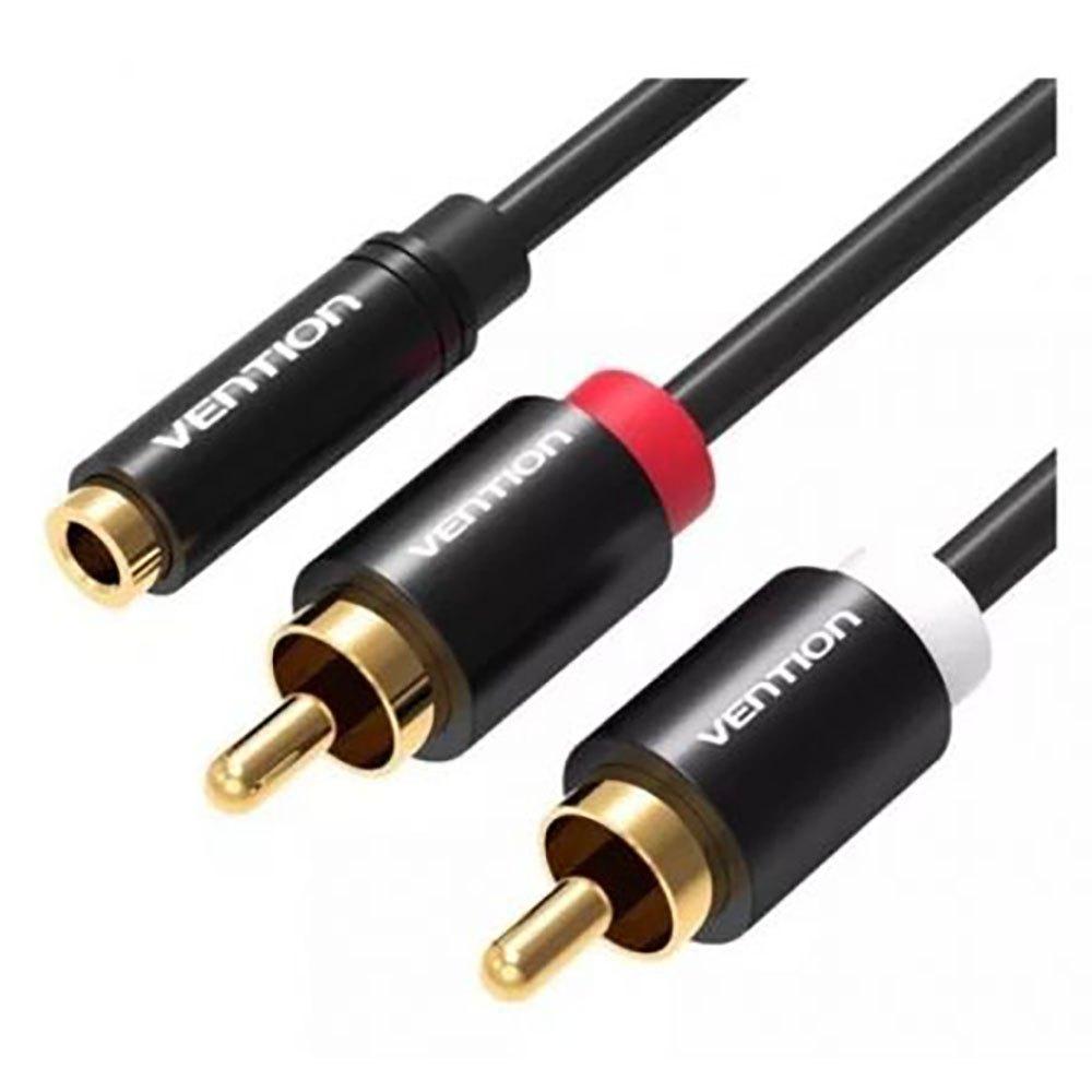 Audio and Video | VAB-R01-B100 Jack Female To RCA Cable 1 m 3.5 mm Black Audio & Video Audio & Video