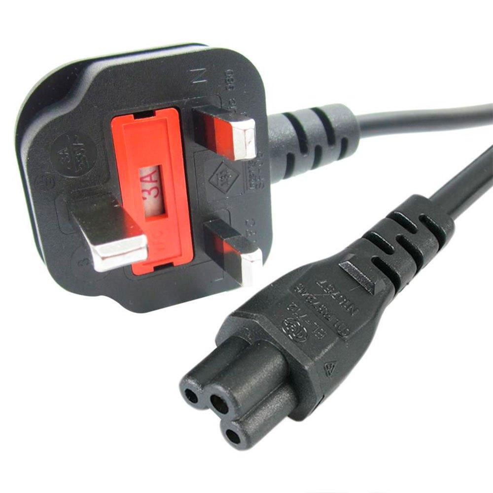 Electrical Power Cables | 2m C5 UK Laptop Power Cord-BS-1363 Black Cables Black