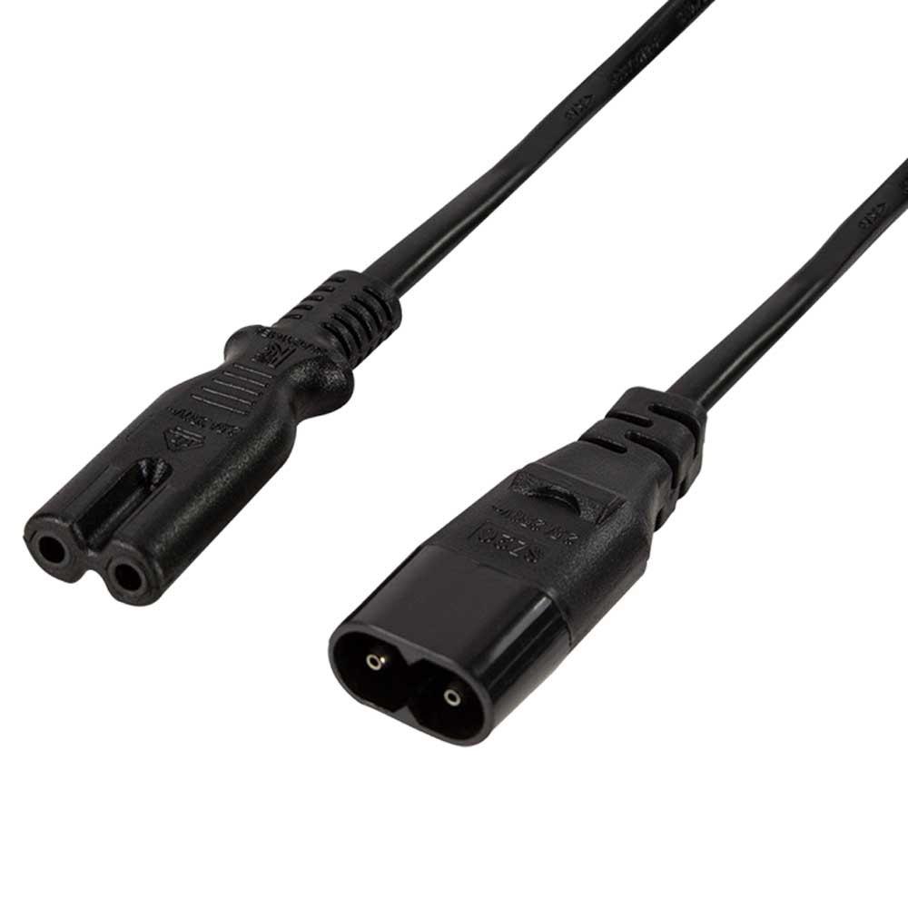 Electrical Power Cables | 60320-C8IEC 60320-C7 2 m Power Cord Black Cables Black