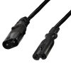 Electrical Power Cables | 60320-C8IEC 60320-C7 2 m Power Cord Black Cables Black