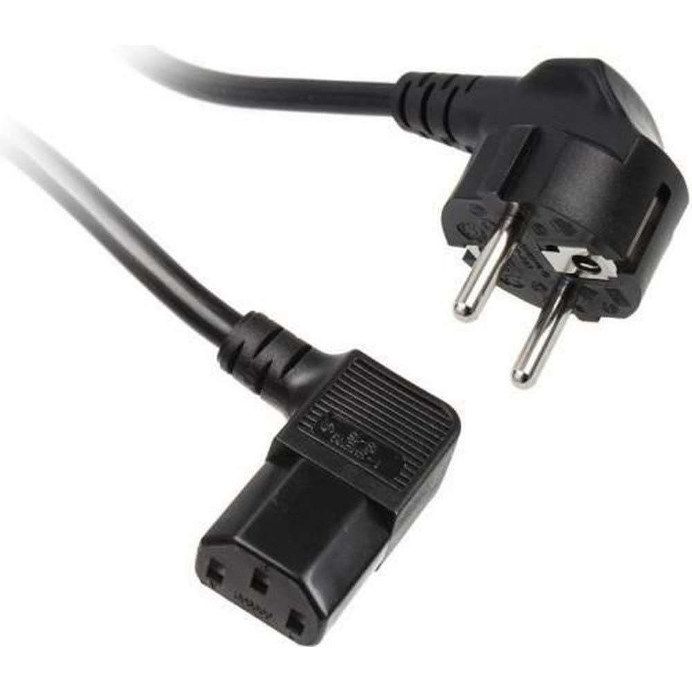 Electrical Power Cables | 90º 1.8 m Power Cord Black Cables Black