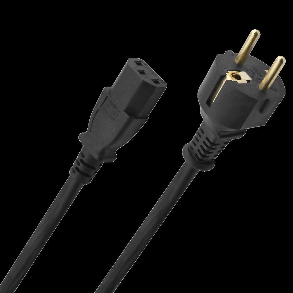 Electrical Power Cables | C13 1.5 m Power Cord Black Cables Black