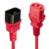 Electrical Power Cables | C14 To C13 Extension Power Cord 0.5 m Red Cables Electrical Power Cables