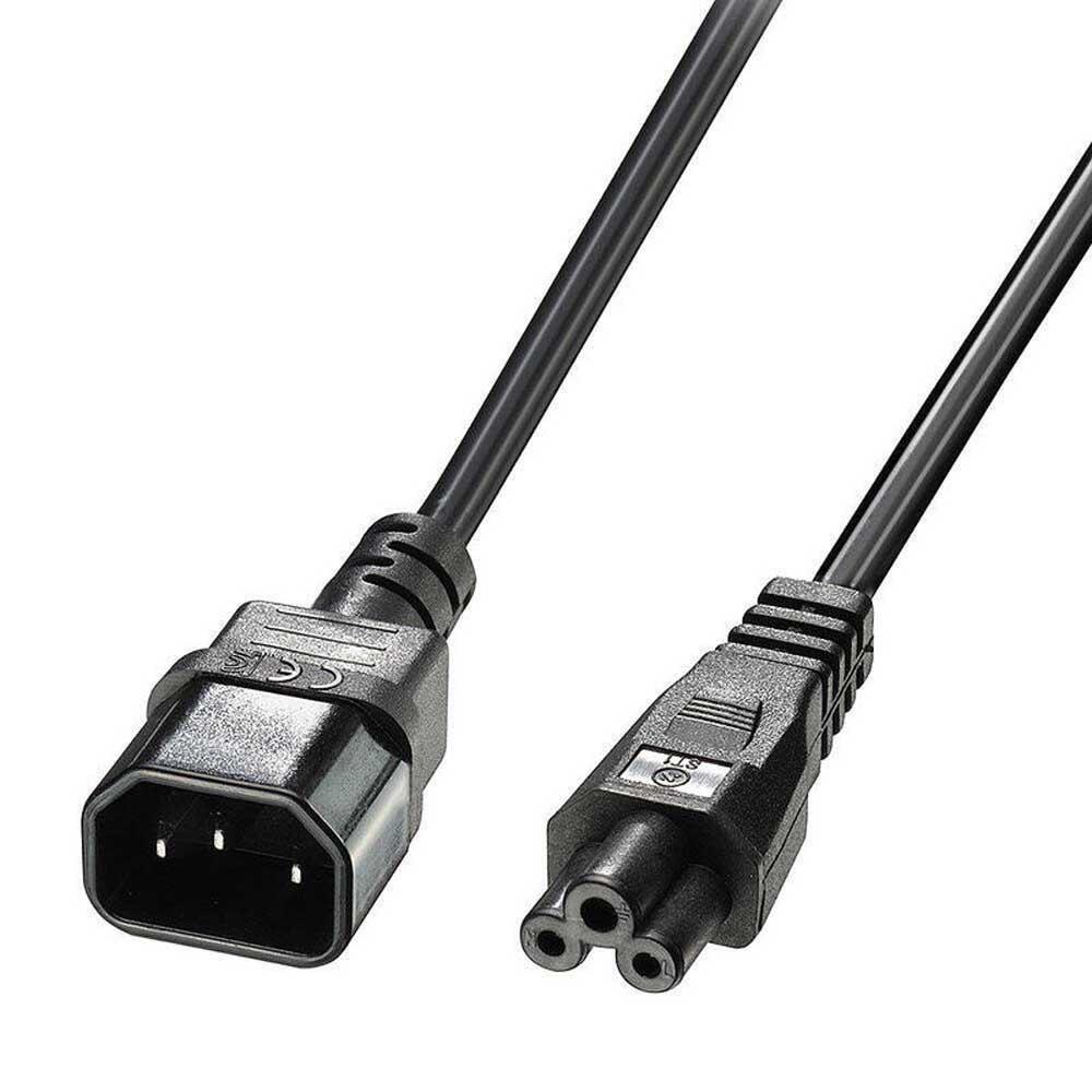 Electrical Power Cables | C14 To IEC C5 Extension Power Cord 1 m Black Cables Black