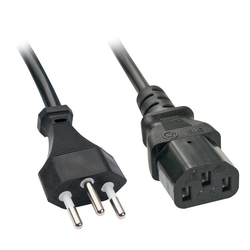 Electrical Power Cables | CH Plug To C13 Power Cord 2 m Black Cables Black