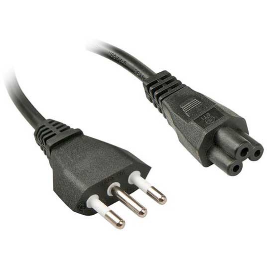 Electrical Power Cables | Euro IEC 7C Mains Power Cord Black Cables Black