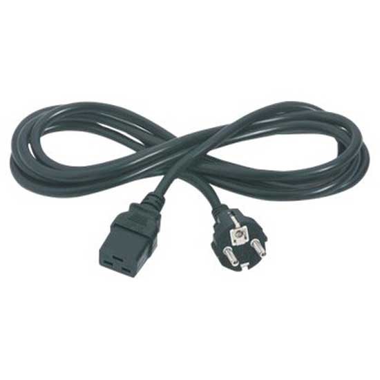 Electrical Power Cables | IEC 60320 C19 To CEE 7/7 2.5 m Electrical Power Cable Black Cables Black