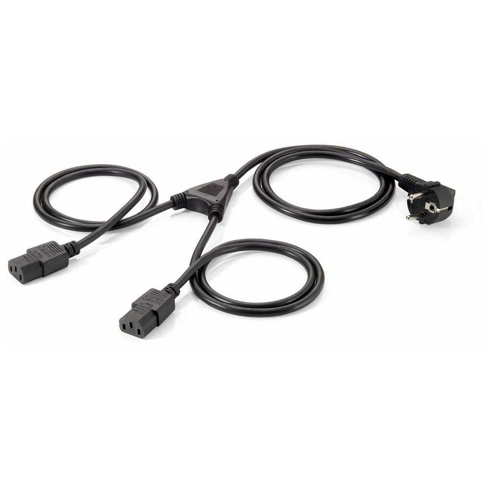 Electrical Power Cables | IEC 90º To 2xIEC M/F Power Cord 1.8 m Black Cables Black