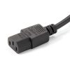 Electrical Power Cables | IEC 90º To 2xIEC M/F Power Cord 1.8 m Black Cables Black