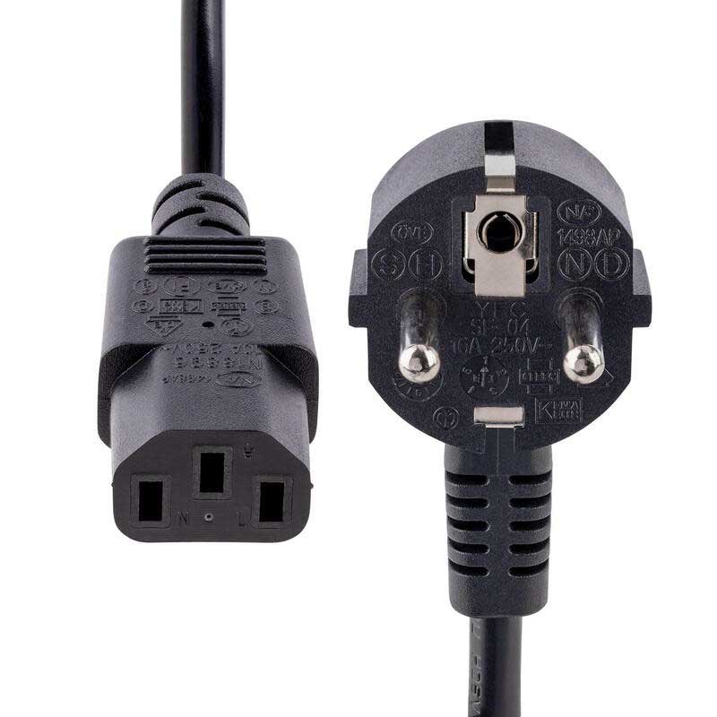 Electrical Power Cables | IEC C13 1 m Power Cord Black Cables Black