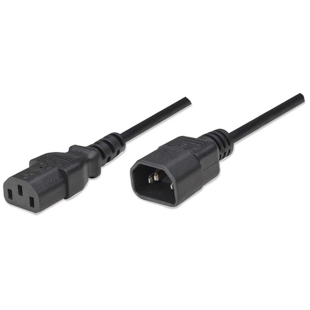 Electrical Power Cables | IEC C13/C14 M/F 1.80 m Black Cables Black