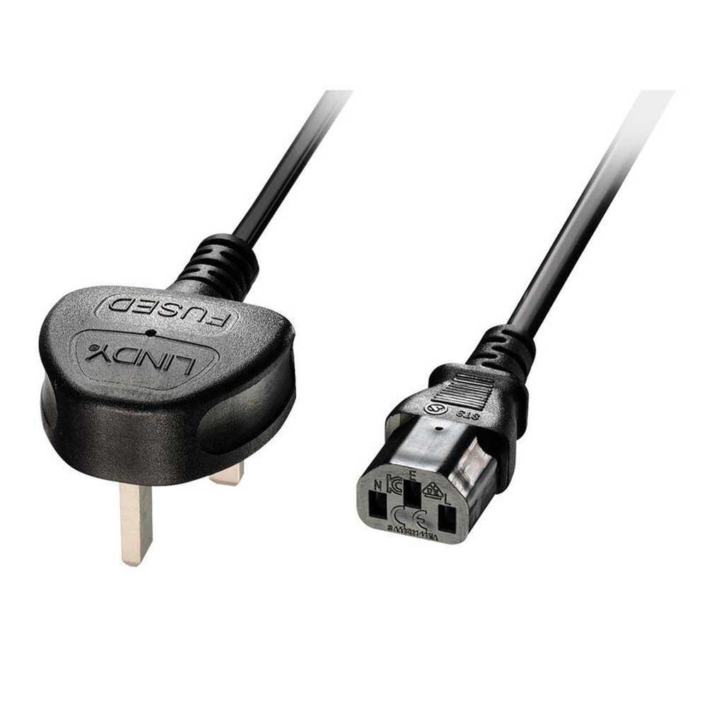 Electrical Power Cables | IEC Main Lead UK Power Cord 2 m Black Cables Black