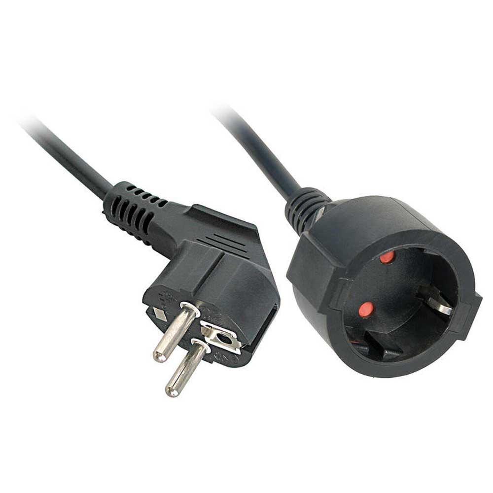 Electrical Power Cables | Schuko Extension Power Cord Black Cables Black