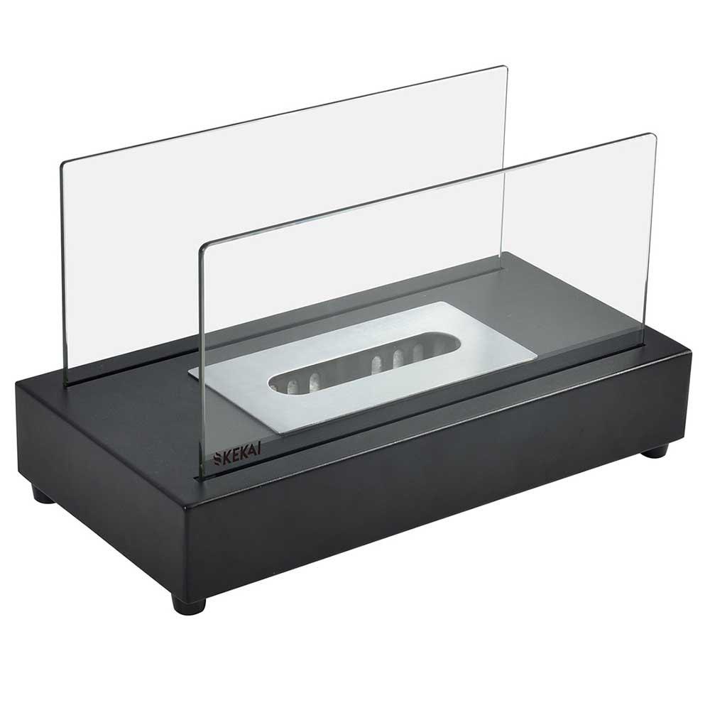 Fireplaces | Etna Tabletop Ethanol Fireplace Clear / Black Climatization Black