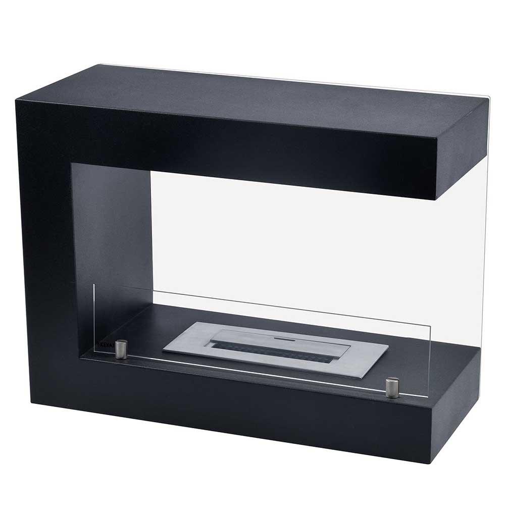 Fireplaces | Krakatoa Ethanol Fireplace Clear / Black Climatization Black