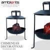 Fireplaces | LED Ambients 30×22 cm Electric Chimney Black Climatization Black