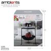 Fireplaces | LED Ambients 30×22 cm Electric Chimney Black Climatization Black