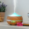 Humidifiers and Dehumidifiers | Steloured LED Aroma Diffuser Humidifier Brown Climatization Brown