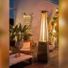 Outdoor Stoves | Basil 52x52x227 cm 13Kw Gas Outdoor Heater Inox Climatization Inox