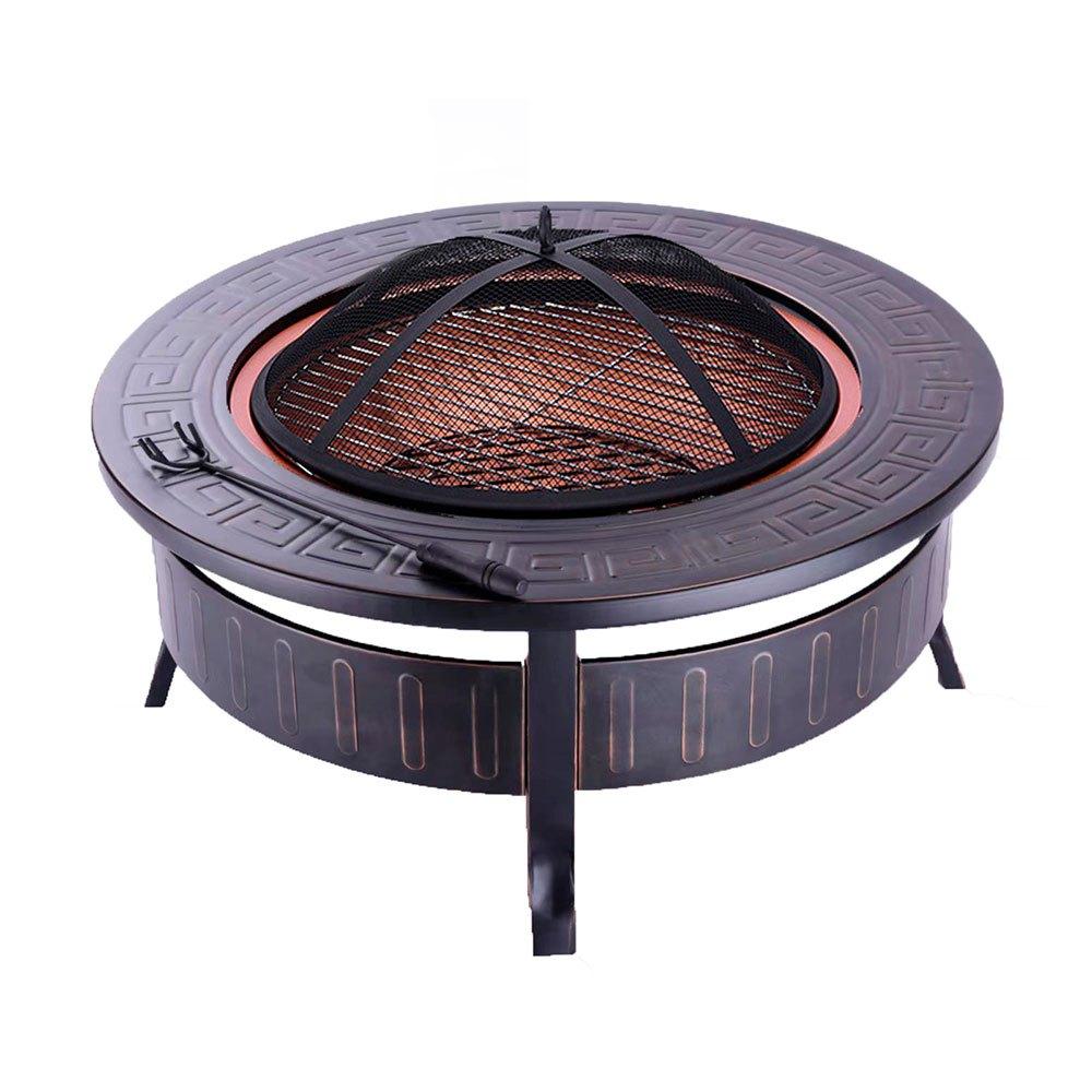 Outdoor Stoves | Fox 2-in-1 81×35 cm Fire Pit Black Climatization Black