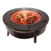 Outdoor Stoves | Fox 2-in-1 81×35 cm Fire Pit Black Climatization Black