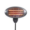 Outdoor Stoves | Terrace 2000W Outside Quartz Heater Dark Grey Climatization Dark Grey