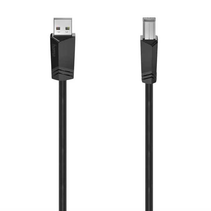 USB Cables | 2.0 1.5 m USB-A To USB-B Cable Black Cables Black