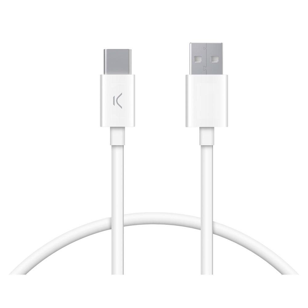 USB Cables | 2.0 1 m USB-A To USB-C Cable White Cables USB Cables