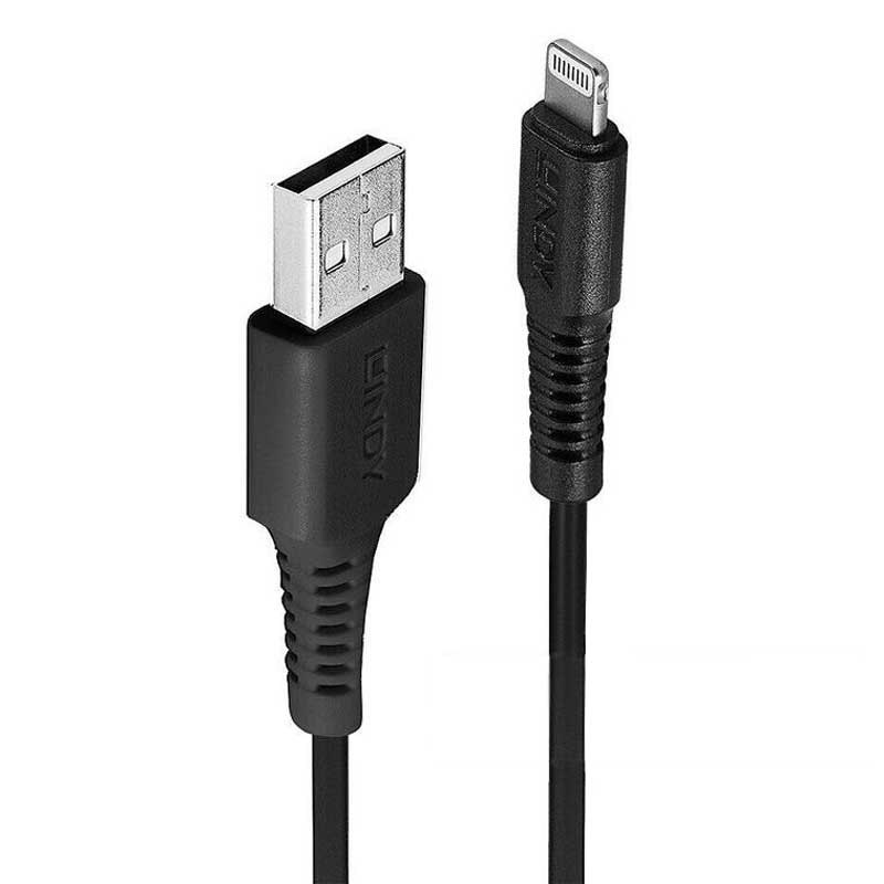 USB Cables | 31319 0.5 m USB-A To Lightning Cable Black Cables Black