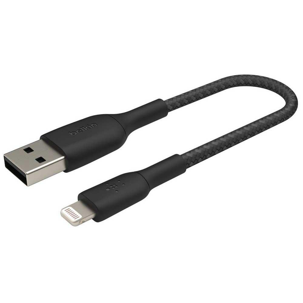 USB Cables | Boost Charge Lightning To USB-A Cable Braided 0.15M Black Cables Black