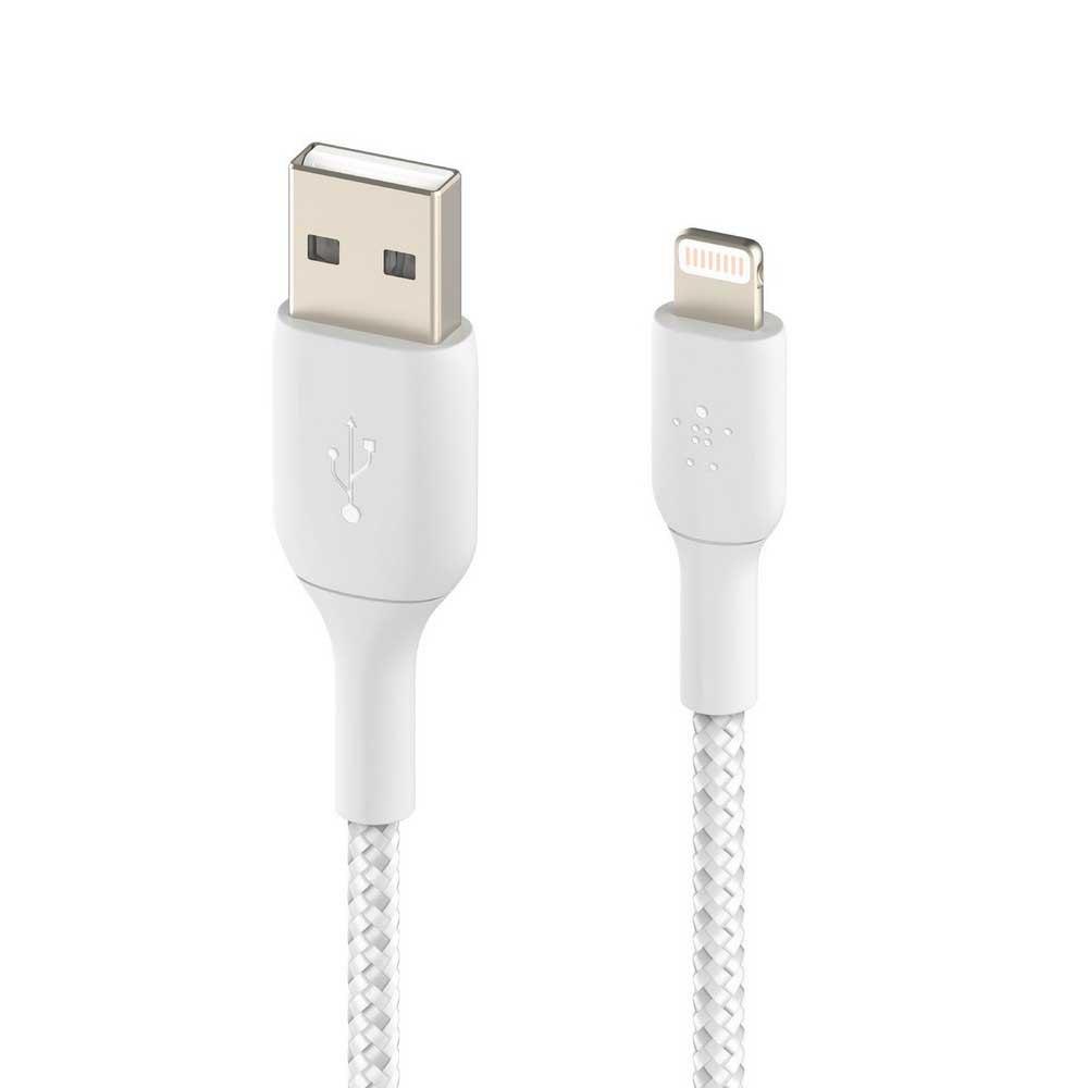 USB Cables | Boost Charge Lightning To USB-A Cable Braided 1M White Cables USB Cables