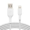 USB Cables | Boost Charge Lightning To USB-A Cable Braided 1M White Cables USB Cables