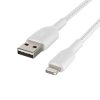 USB Cables | Boost Charge Lightning To USB-A Cable Braided 1M White Cables USB Cables