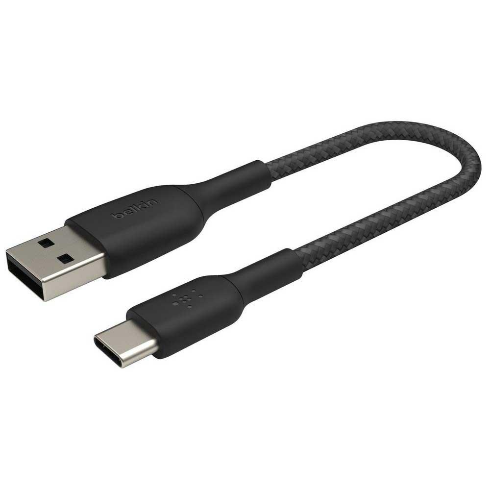 USB Cables | Boost Charge USB-A To USB-C Cable Braided 0.15M Black Cables Black