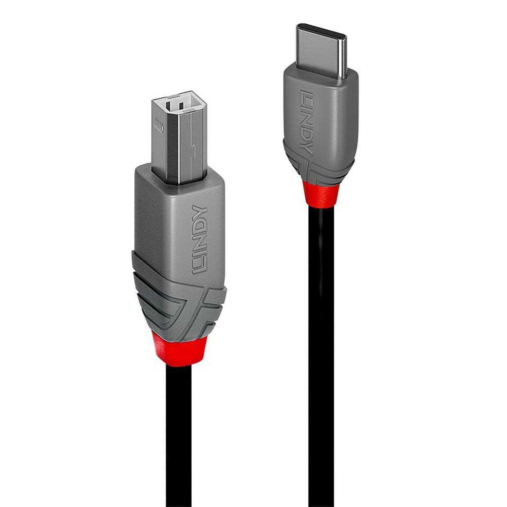 USB Cables | LINDY-36943 USB-C to USB-b cable Black Cables Black