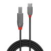 USB Cables | LINDY-36943 USB-C to USB-b cable Black Cables Black