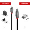 USB Cables | LINDY-36943 USB-C to USB-b cable Black Cables Black