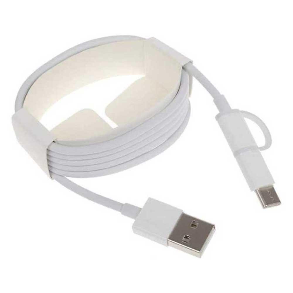 USB Cables | Mi 2 In 1 USB-A To USB-C/Micro USB M/M Cable 1 m White Cables USB Cables