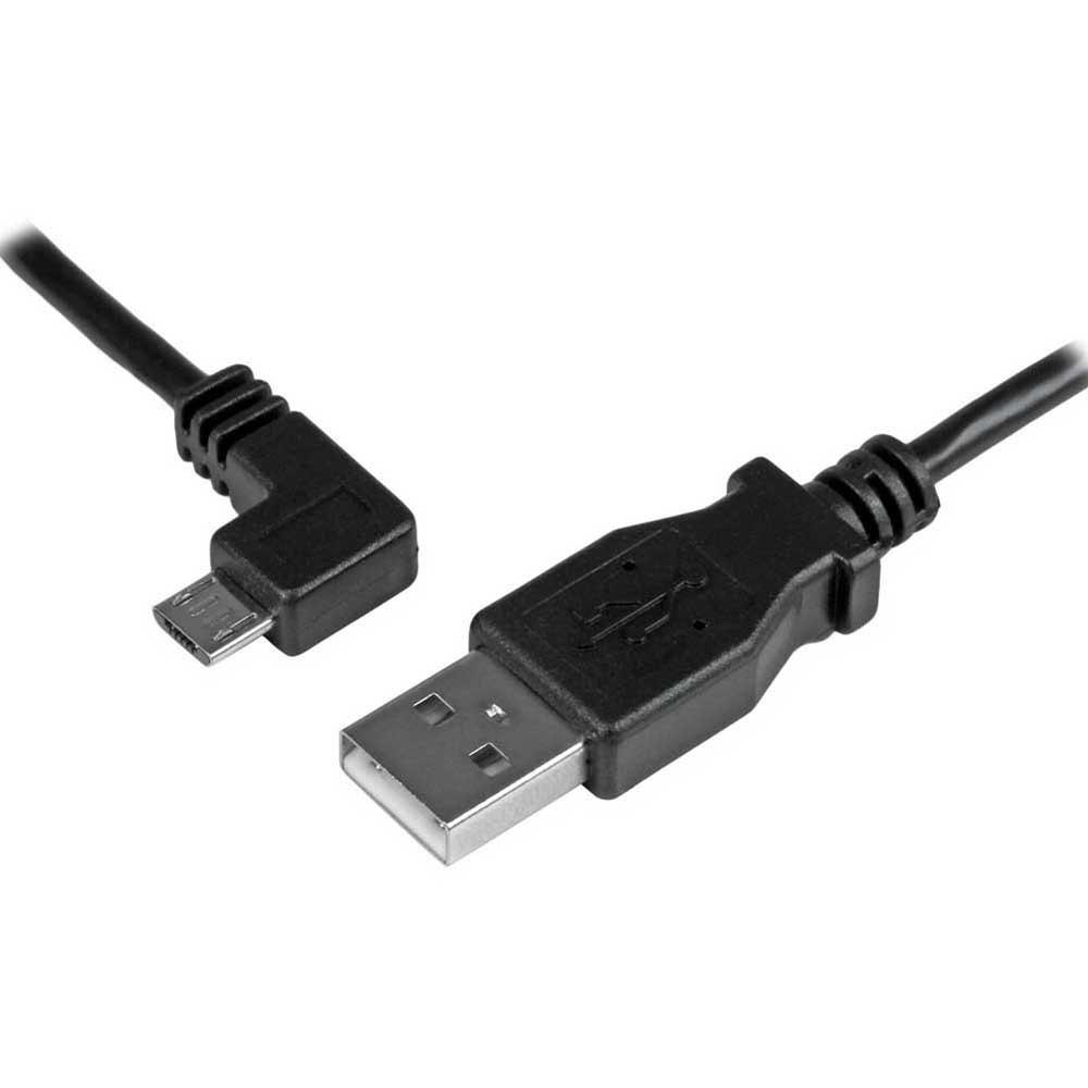 USB Cables | Micro USB Left 2 m USB Cable Black Cables Black