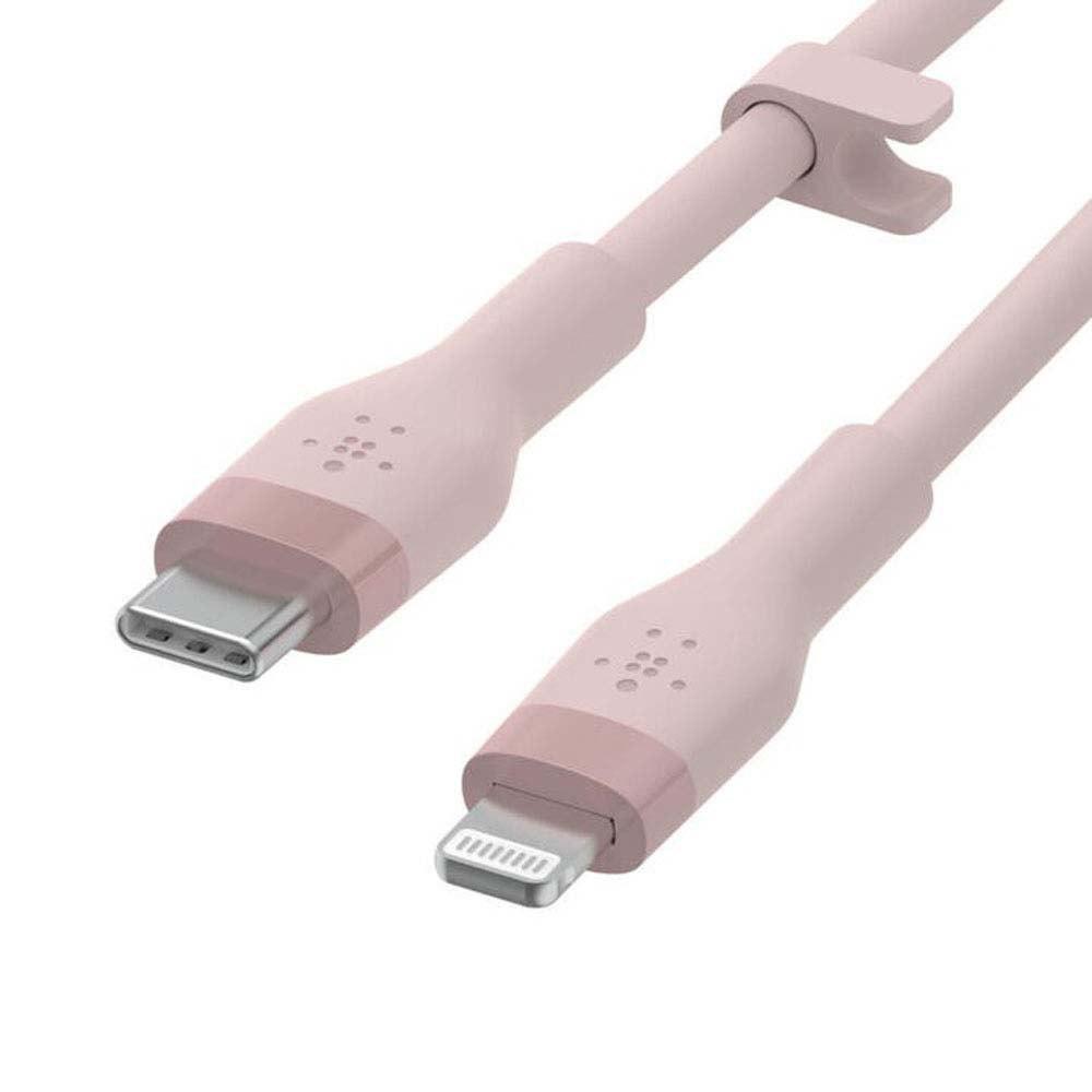 USB Cables | Silicon USB-C To Lightning Cable Pink Cables Pink