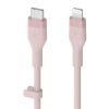 USB Cables | Silicon USB-C To Lightning Cable Pink Cables Pink