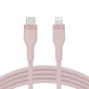 USB Cables | Silicon USB-C To Lightning Cable Pink Cables Pink