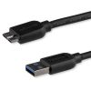 USB Cables | Slim USB 3.0 Micro B Cable 50 cm Black Cables Black