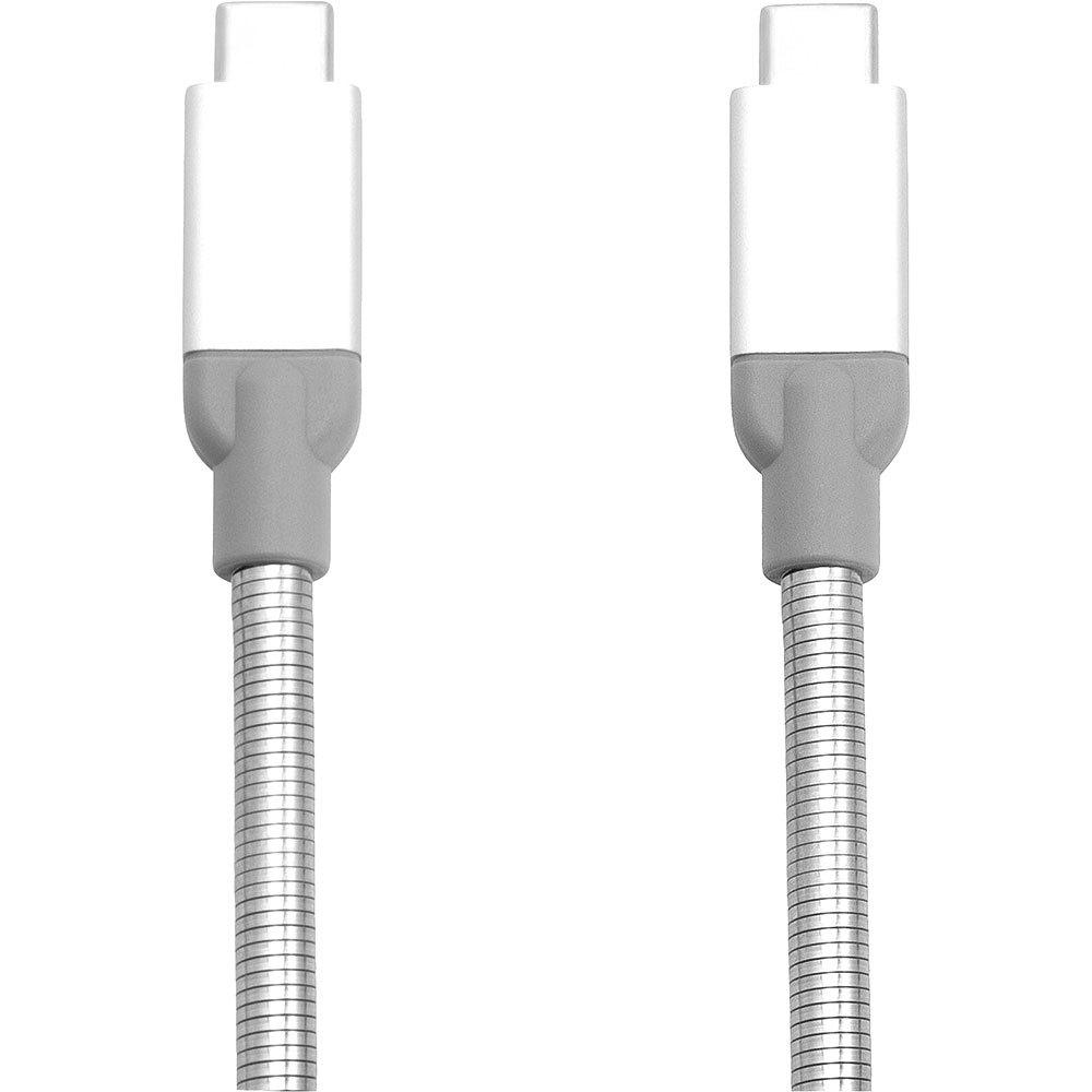 USB Cables | Sync&Charge Stainless Steel USB C To USB C 3.1 30 cm White Cables USB Cables