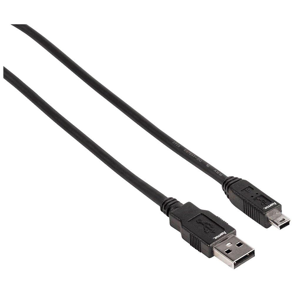 USB Cables | USB 2.0 Cable B5 Pin USB A To mini USB B 1.8m Black Cables Black