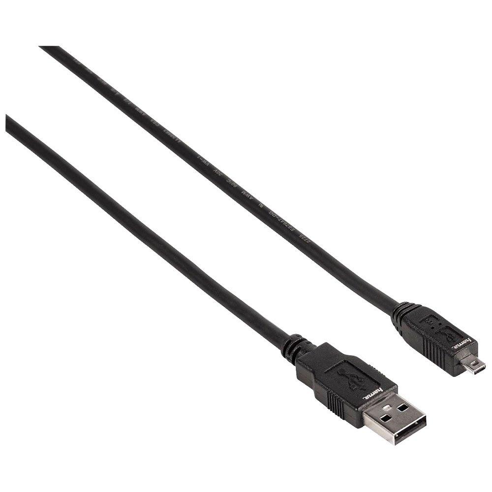 USB Cables | USB 2.0 Cable B8 Pin USB A – Mini USB B 1.8 m Black Cables Black