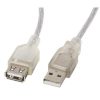 USB Cables | USB 2.0 Ferrite M/H Extension Cable 1.8 m Grey Cables Grey