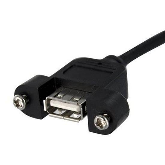 USB Cables | USB 2.0 Panel Mount 91 cm Black Cables Black